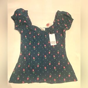 Unique Vintage tulip top size Large